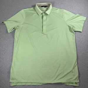 RLX Ralph Lauren Mens Green Stripe Polo Shirt Golf Casual XL